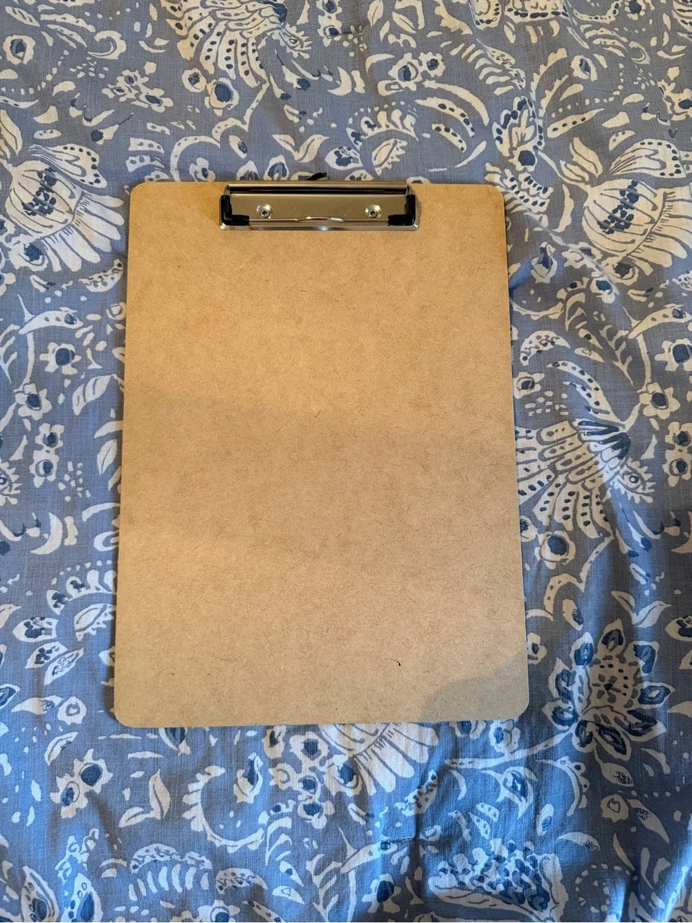 Brown Clipboard with Metal Clip
